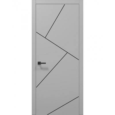 Двері Папа Карло PLATO PL-15 Сірий матовий, кромка АВСЧ