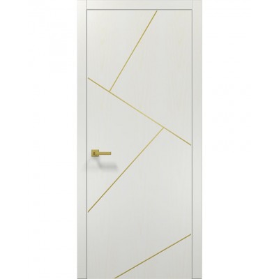Двері Папа Карло PLATO PL-15 Ясен білий, кромка АВСЧ