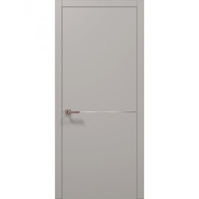 Двери Папа Карло PLATO PL-21 Светло серый супермат, кромка АВСЧ