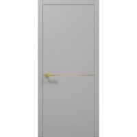 Двері Папа Карло PLATO PL-21 Сірий матовий, кромка АВСЧ