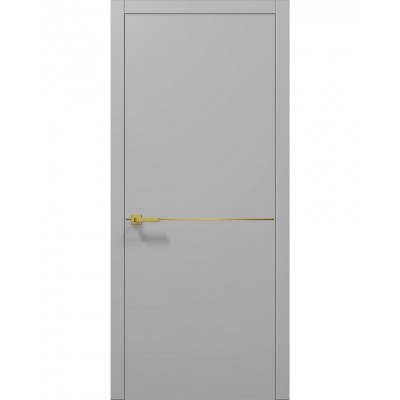 Двери Папа Карло PLATO PL-21 Серый матовый, кромка АВСЧ
