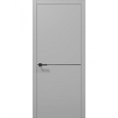 Двери Папа Карло PLATO PL-21 Серый матовый, кромка АВСЧ