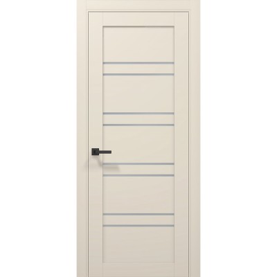 Двері Папа Карло TETRA T-01 Кремовий матовий, скло сатін