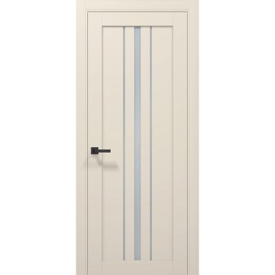 Двері Папа Карло TETRA T-03 Кремовий матовий, скло сатін