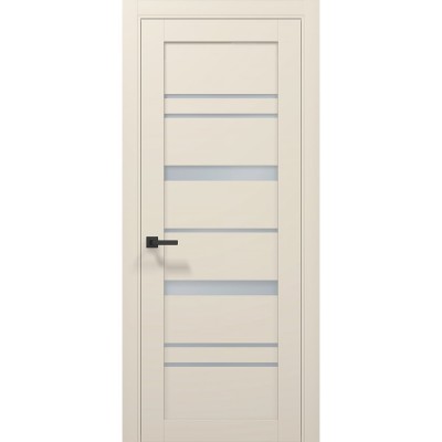 Двері Папа Карло TETRA T-05 Кремовий матовий, скло сатін