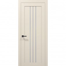 Двері Папа Карло TETRA T-06 Кремовий матовий, скло сатін