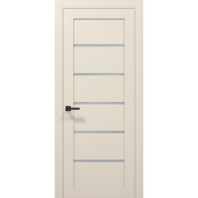Двері Папа Карло TETRA T-07 Кремовий матовий, скло сатін