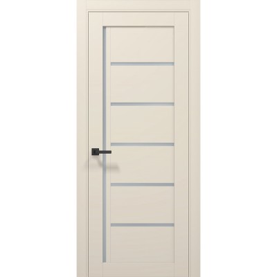 Двері Папа Карло TETRA T-08 Кремовий матовий, скло сатін