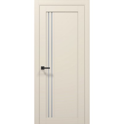 Двері Папа Карло TETRA T-09 Кремовий матовий, скло сатін