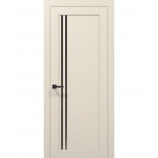 Двери Папа Карло TETRA T-09 Кремовий матовий, стекло черное