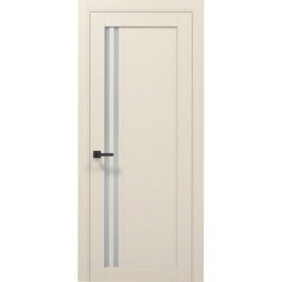 Двері Папа Карло TETRA T-11 Кремовий матовий, скло сатін