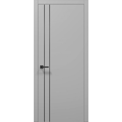 Двери Папа Карло PLATO PL-24с Серый матовый, кромка АВС