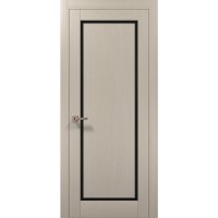 Двері Папа Карло MILLENIUM ML-720 Дуб кремовий скло чорне