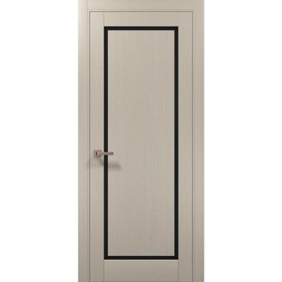 Двері Папа Карло MILLENIUM ML-720 Дуб кремовий скло чорне