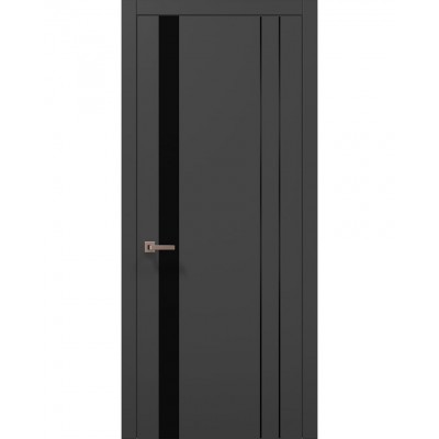 Міжкімнатні двері Папа Карло PLATO PL-22 Темно сірий супермат, кромка АВС