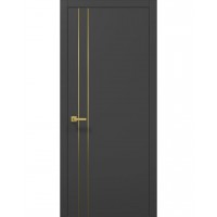 Міжкімнатні двері Папа Карло PLATO PL-24 Темно сірий супермат, кромка АВС