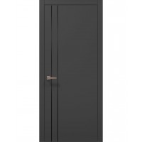 Міжкімнатні двері Папа Карло PLATO PL-24 Темно сірий супермат, кромка АВС