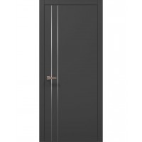 Міжкімнатні двері Папа Карло PLATO PL-24 Темно сірий супермат, кромка АВС