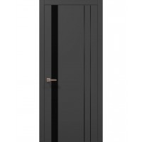 Міжкімнатні двері Папа Карло PLATO PL-22 Темно сірий супермат, кромка АВСЧ