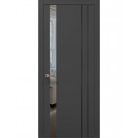 Міжкімнатні двері Папа Карло PLATO PL-22 Темно сірий супермат, кромка АВСЧ