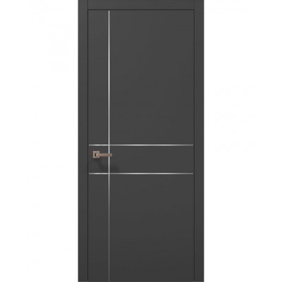 Міжкімнатні двері Папа Карло PLATO PL-30 Темно сірий супермат, кромка АВСЧ