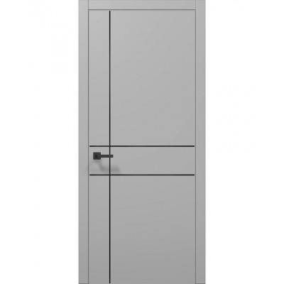 Міжкімнатні двері Папа Карло PLATO PL-30 Сірий матовий, кромка АВСЧ
