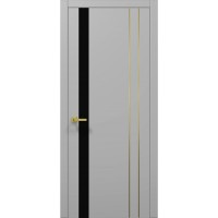 Міжкімнатні двері Папа Карло PLATO PL-22 Сірий матовий, кромка АВС
