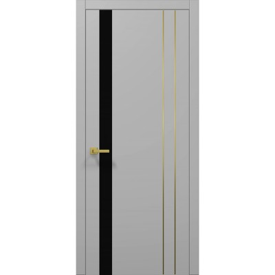 Міжкімнатні двері Папа Карло PLATO PL-22 Сірий матовий, кромка АВС