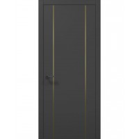 Міжкімнатні двері Папа Карло PLATO PL-32 Темно сірий супермат, кромка АВСЧ