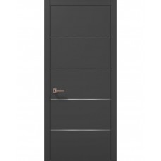 Межкомнатные двери Папа Карло PLATO PL-02 Темно серый супермат, кромка АВС