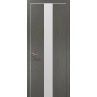 Міжкімнатні двері Папа Карло PLATO PL-06 Бетон сірий, кромка алюміній срібло