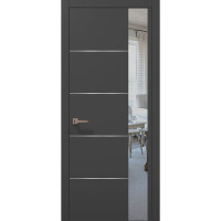 Міжкімнатні двері Папа Карло PLATO PL-11 Темно сірий супермат, кромка АВС