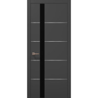Міжкімнатні двері Папа Карло PLATO PL-12 Темно сірий супермат, кромка АВС