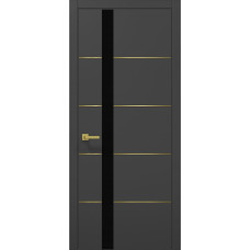 Межкомнатные двери Папа Карло PLATO PL-12 Темно серый супермат, кромка АВС