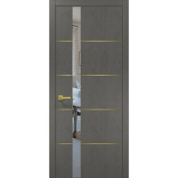 Межкомнатные двери Папа Карло PLATO PL-12 Бетон серый, кромка АВС