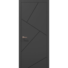 Міжкімнатні двері Папа Карло PLATO PL-15 Темно сірий супермат, кромка АВС