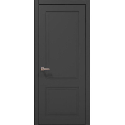 Межкомнатные двери Папа Карло STYLE ST-02 Темно серый супермат, кромка ABC
