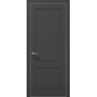 Межкомнатные двери Папа Карло STYLE ST-02 Темно серый супермат, кромка алюминий серый