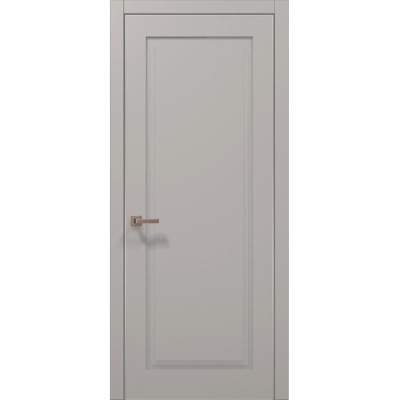 Межкомнатные двери Папа Карло STYLE ST-01 Светло серый супермат, кромка алюминий серый