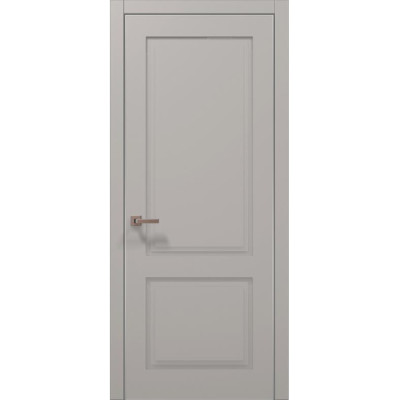 Межкомнатные двери Папа Карло STYLE ST-02 Светло серый супермат, кромка алюминий серый