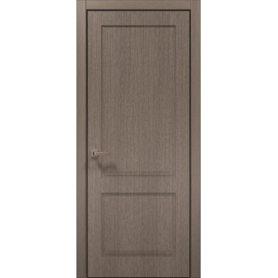 Межкомнатные двери Папа Карло STYLE ST-02 Дуб серый, кромка алюминий черный