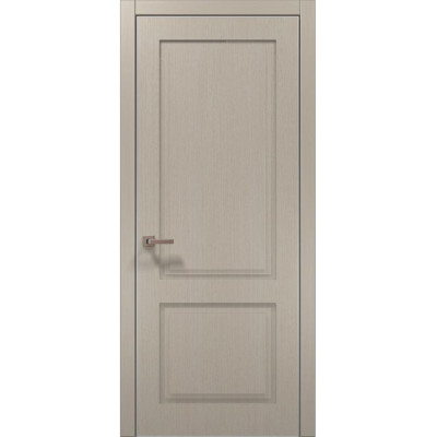 Межкомнатные двери Папа Карло STYLE ST-02 Дуб кремовый, кромка алюминий серый