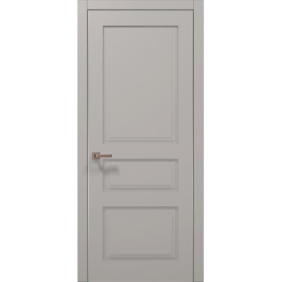 Межкомнатные двери Папа Карло STYLE ST-03 Светло серый супермат, кромка алюминий серый