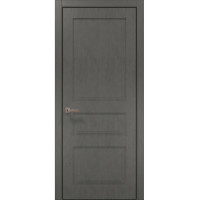 Межкомнатные двери Папа Карло STYLE ST-03 Бетон серый, кромка алюминий черный