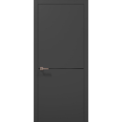 Міжкімнатні двері Папа Карло PLATO PL-21 Темно сірий супермат, кромка АВС