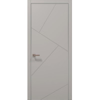 Межкомнатные двери Папа Карло STYLE ST-05 Светло серый супермат, кромка алюминий серый