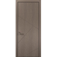 Межкомнатные двери Папа Карло STYLE ST-05 Дуб серый, кромка алюминий черный