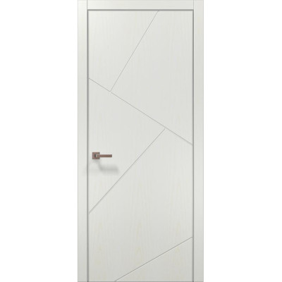 Межкомнатные двери Папа Карло STYLE ST-05 Ясень белый, кромка алюминий серый