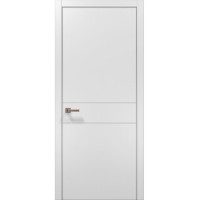 Межкомнатные двери Папа Карло STYLE ST-07 Белый матовый, кромка алюминий серый