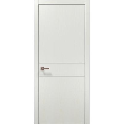Межкомнатные двери Папа Карло STYLE ST-07 Ясень белый, кромка алюминий серый